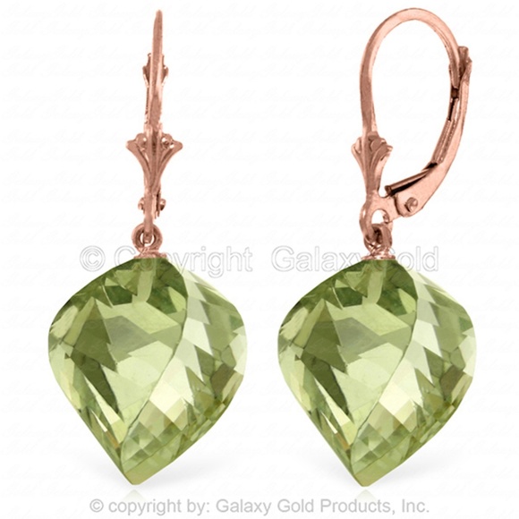 EARRING TWISTED BRIOLETTE GTEEN AMETHYS